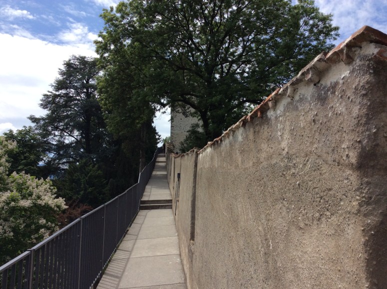 Walking Along the Towers in Lucern