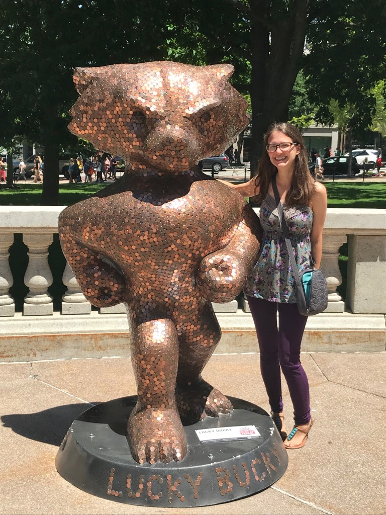 Taking “Vacation Time” to find all the Bucky Badger statues!