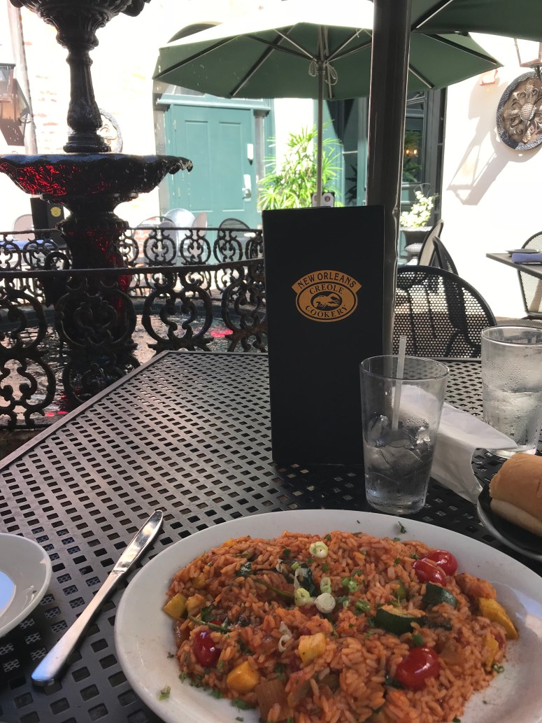 vegetarian jambalaya at the New Orleans Creole Cookery