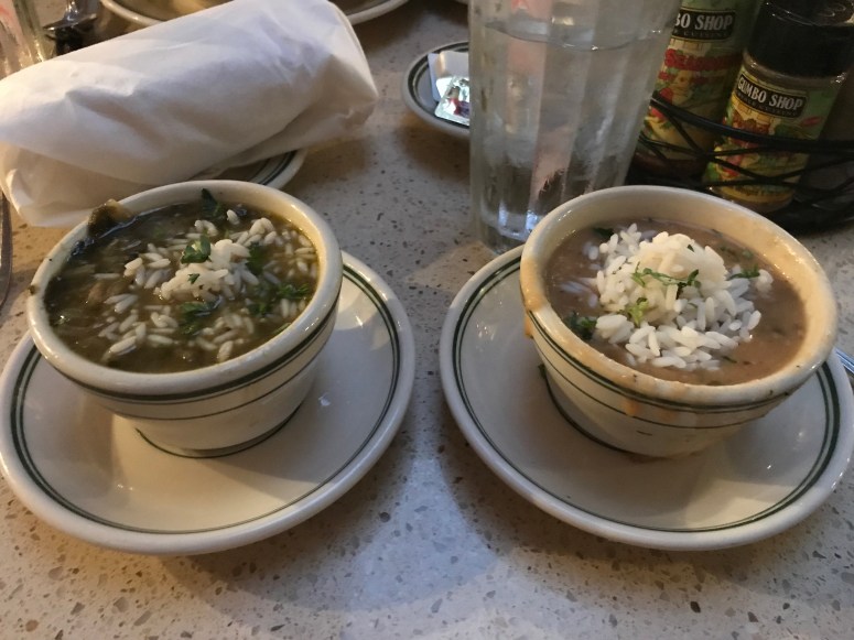 vegan gumbo from the Gumbo Shop in New Orleans