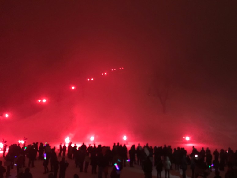 Flares from the Torchlight Parade